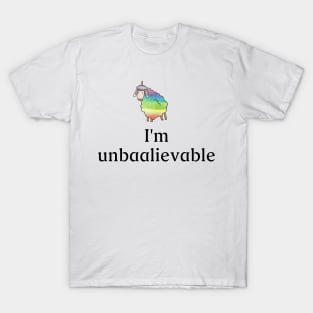 Incredible rainbow unicorn sheep. What does the sheep say? Baa! Shirt and accessory gift idea T-Shirt